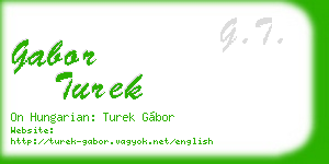gabor turek business card